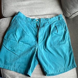 Men’s teal shorts. 8” inseam